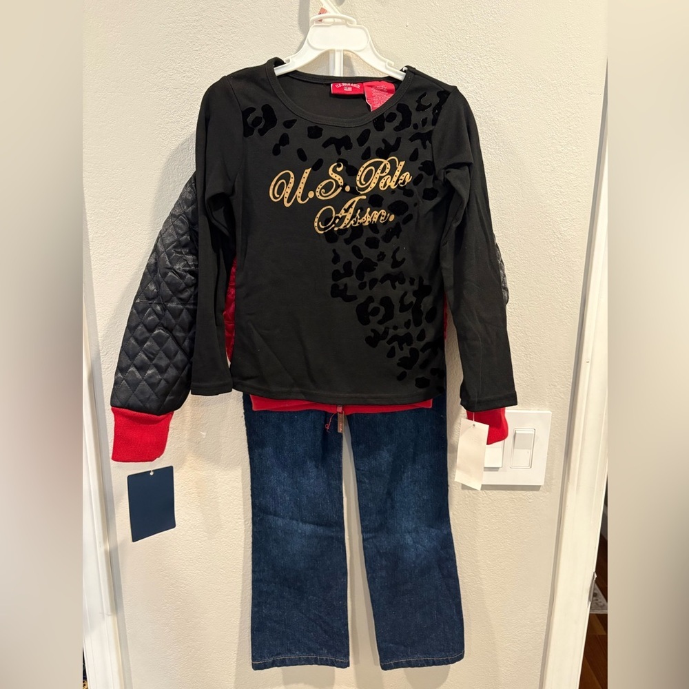 Vintage US Polo Association 3 Piece Girls Size 6 Denim Set Deadstock NWT 1990 - Picture 5 of 16